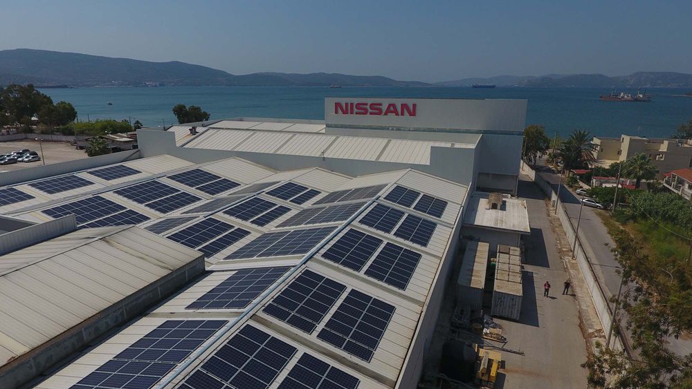 Οι εγκαταστάσεις των φωτοβολταϊκών στη Nissan