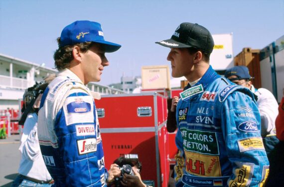 Μίκαελ Σουμάχερ και Άιρτον Σένα. Δύο θρύλοι της Formula 1.