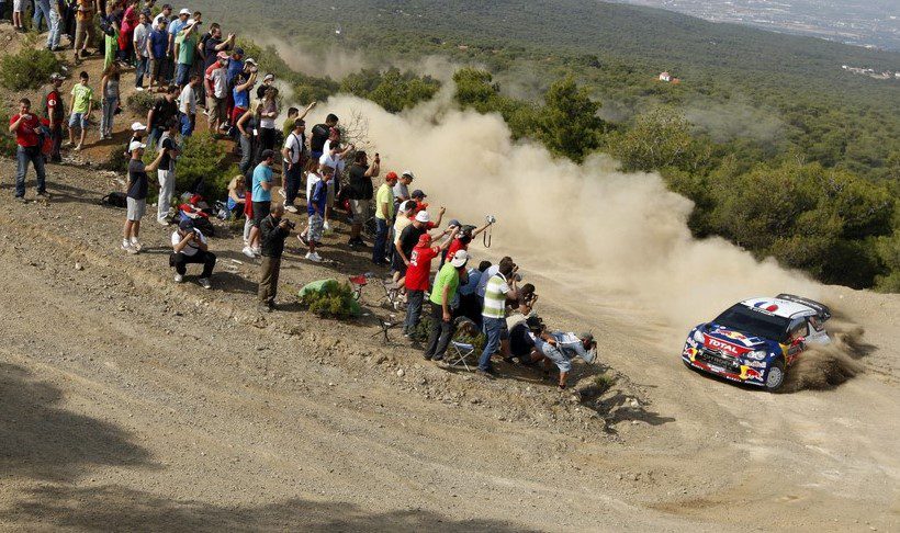 Λεμπ-Ελενά με DS3 WRC στο δρόμο για την 3η νίκη του στο Ράλι Ακρόπολις το 2012