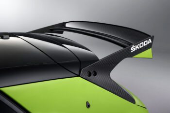 Η νέα πίσω αεροτομή στο Skoda Fabia RS Rally2 Evo